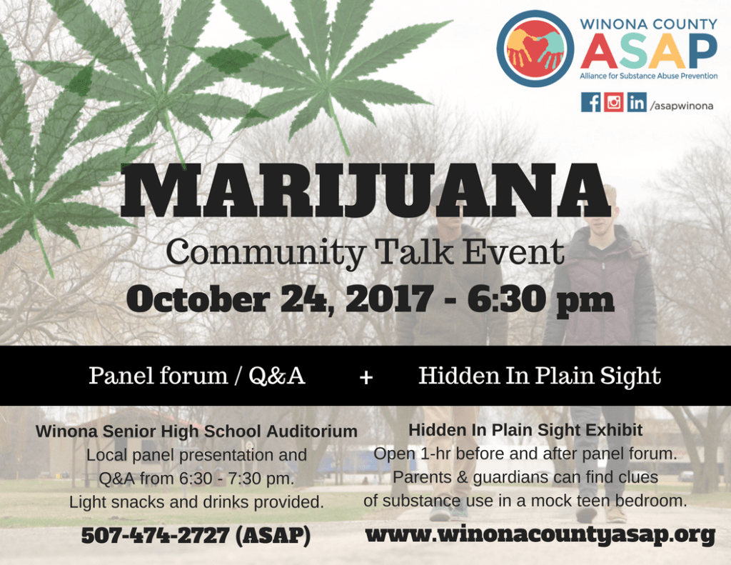 Winona, County, ASAP, marijuana, community, talk